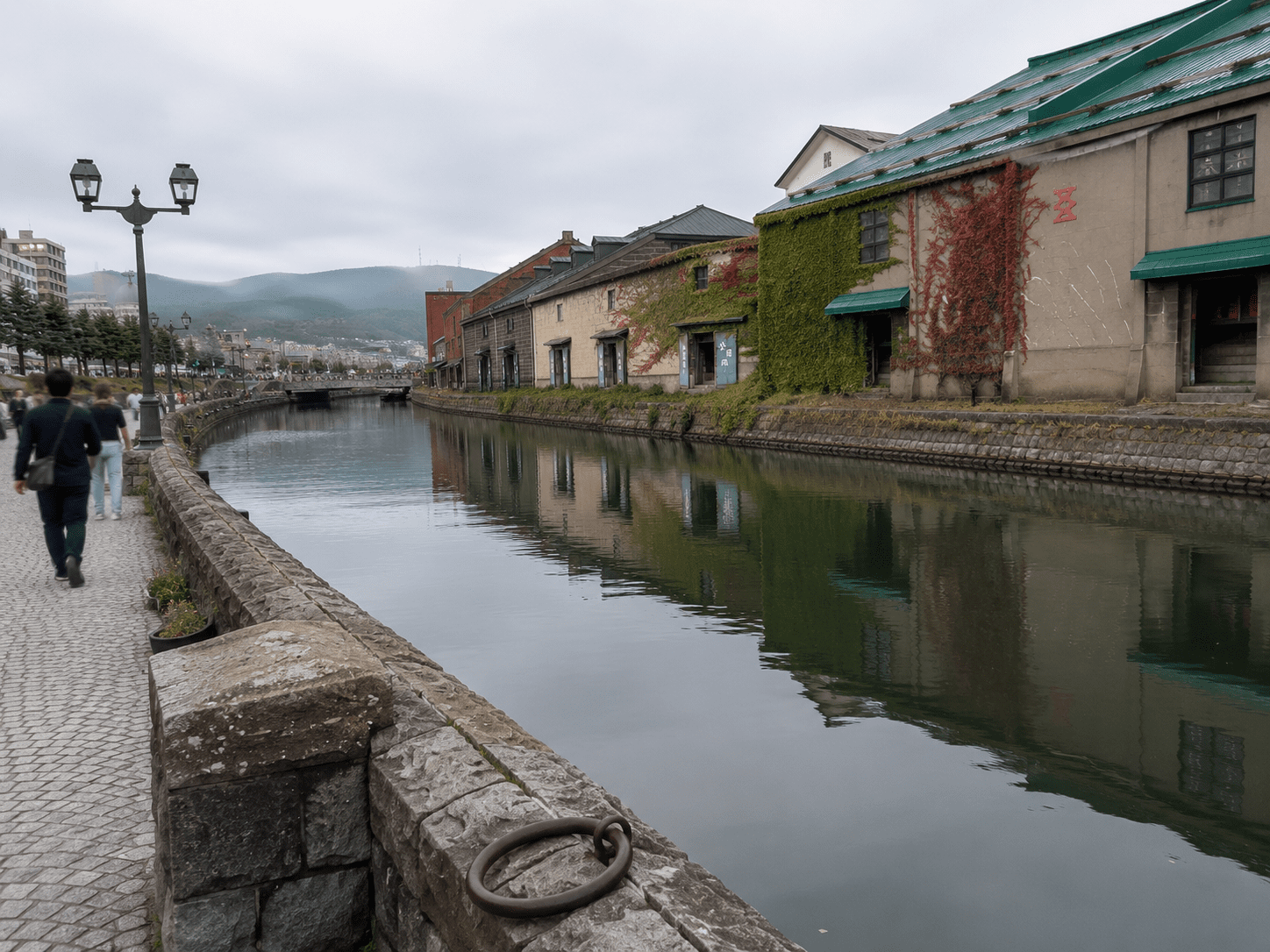 小樽運河與札幌五日慢旅路線示意圖。